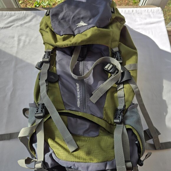 High Sierra Summit 45 Green and Gray Internal Frame Backpack - Picture 1 of 11